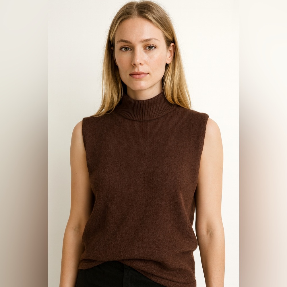 Sleeveless Turtleneck Sweater